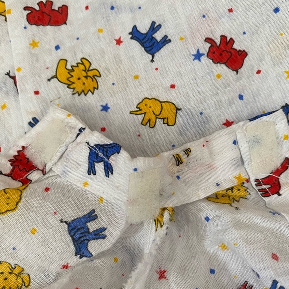 Vintage Handmade Baby Unisex baby Overalls Shirt Motif Animal Print cotton - Picture 7 of 11